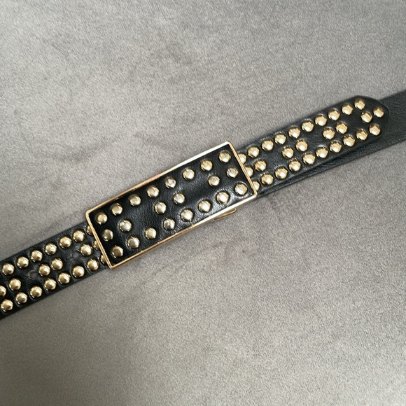 Studded women’s faux leather studded belt - Picture 1 of 5